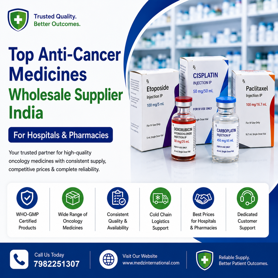 Top Anti-Cancer Medicines Wholesale Supplier India for Hospitals & Pharmacies