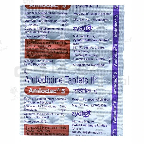 Amlodac 5 mg Tablet