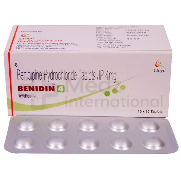 Benidipine 4 mg Tablet