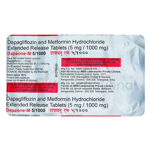 Dapagliflozin Metformin Tablets