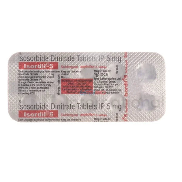 Isosorbide Dinitrate 5 mg Tablet