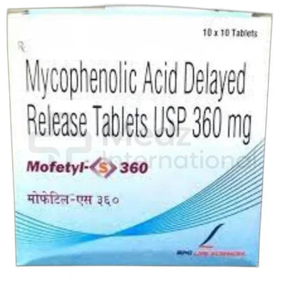 Mycophenolate sodium 360 mg Tablet