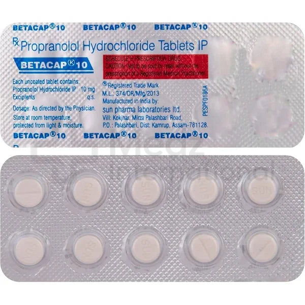Propranolol 10 mg Tablets
