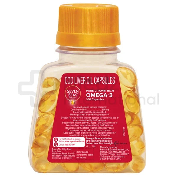 SevenSeas Cod Liver Oil capsules