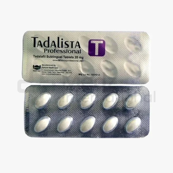 Tadalista Professional Tadalafil Sublingual 20 mg Tablet